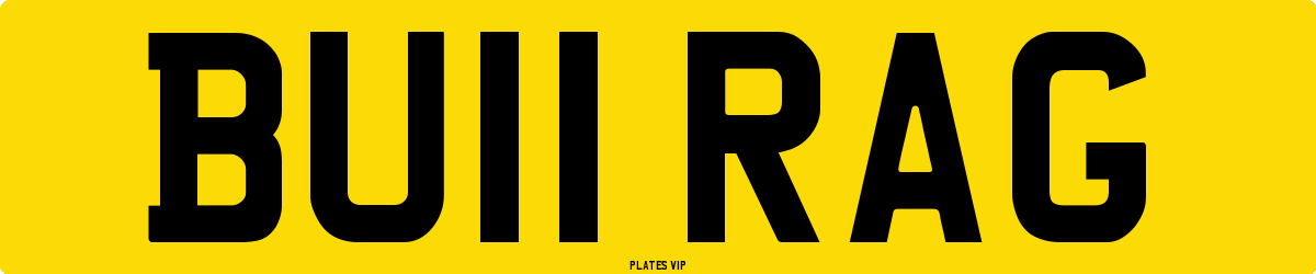 BU11 RAG Number Plate