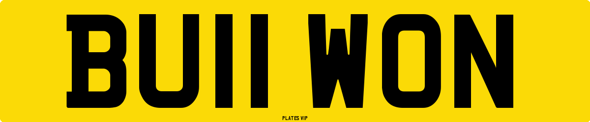BU11 WON Number Plate