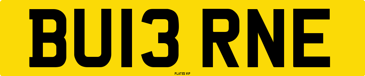 BU13 RNE Number Plate