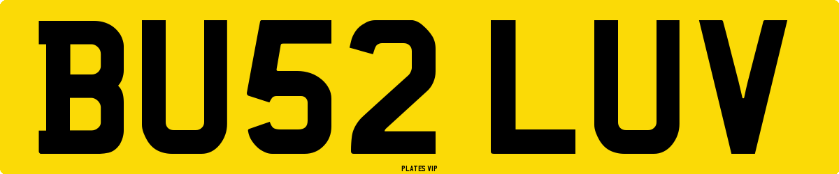 BU52 LUV Number Plate