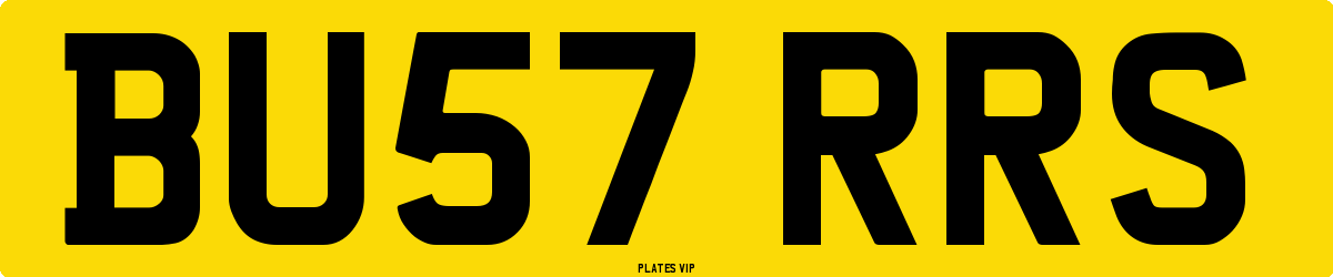 BU57 RRS Number Plate