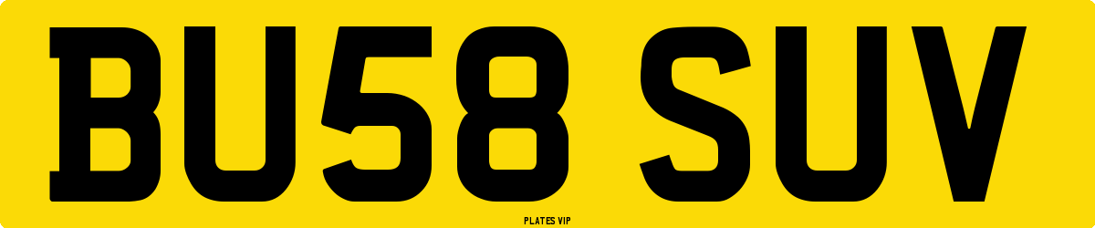 BU58 SUV Number Plate