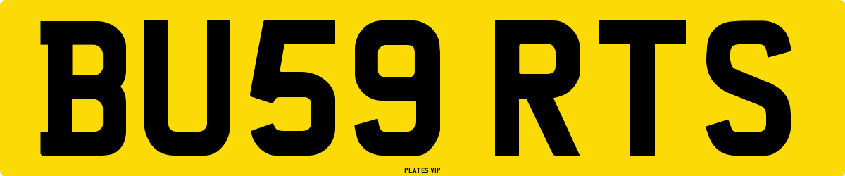 BU59 RTS Number Plate