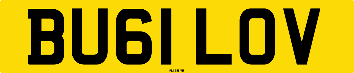 BU61 LOV Number Plate