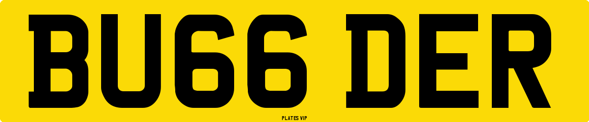 BU66 DER Number Plate