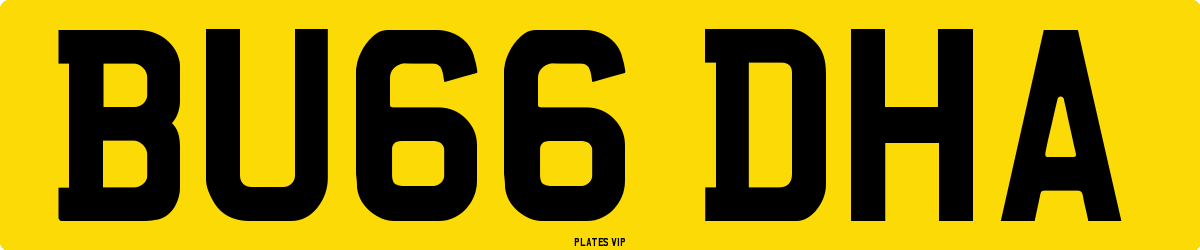 BU66 DHA Number Plate