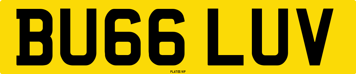 BU66 LUV Number Plate