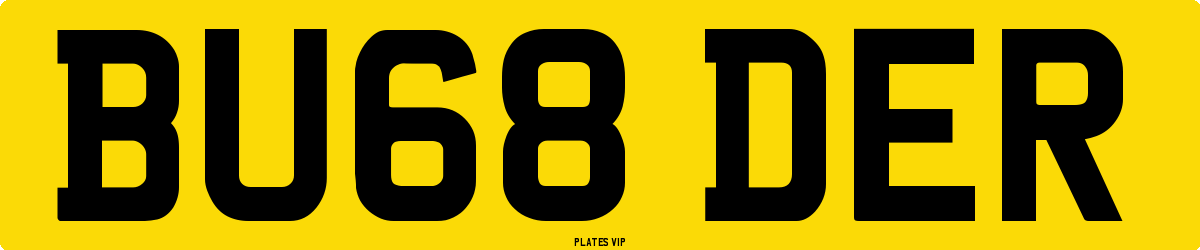 BU68 DER Number Plate