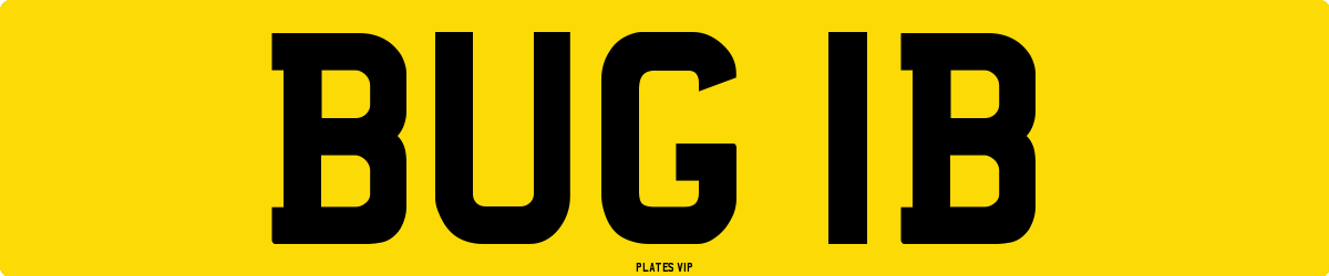 BUG 1B Number Plate