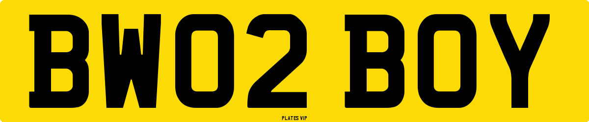 BW02 BOY Number Plate