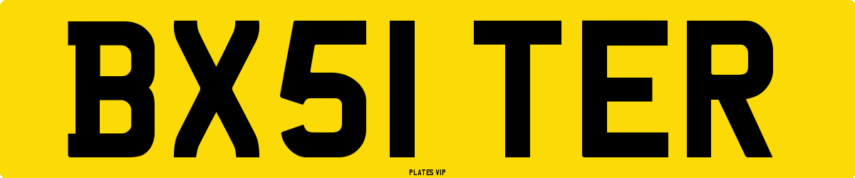 BX51 TER Number Plate