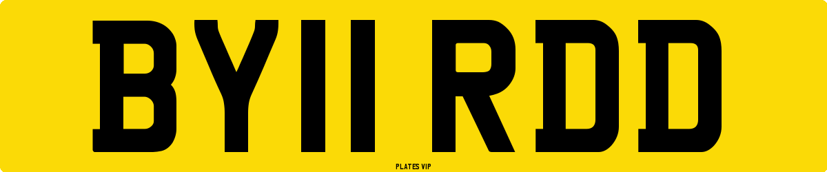 BY11 RDD Number Plate