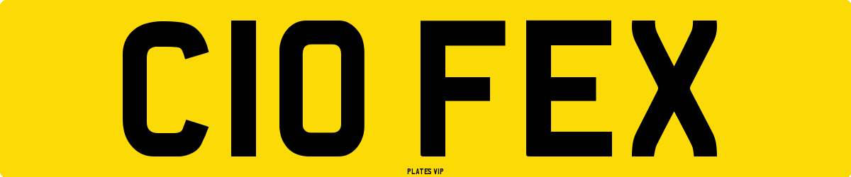 C10 FEX Number Plate