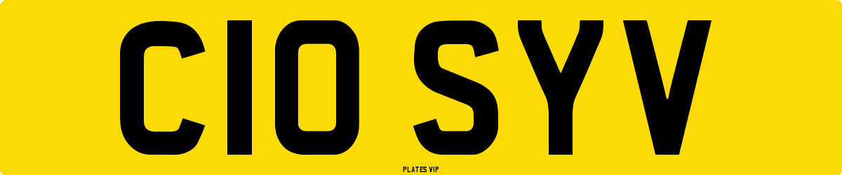 C10 SYV Number Plate