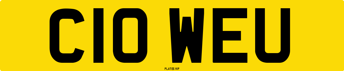 C10 WEU Number Plate