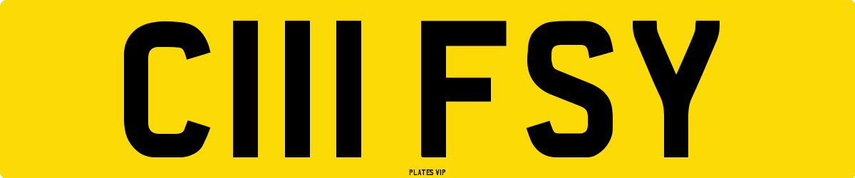 C111 FSY Number Plate