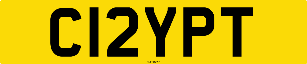 C12YPT Number Plate