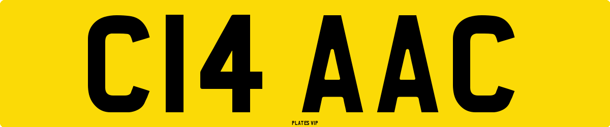 C14 AAC Number Plate