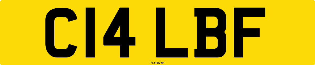 C14 LBF Number Plate