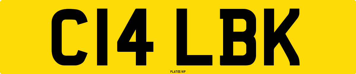 C14 LBK Number Plate