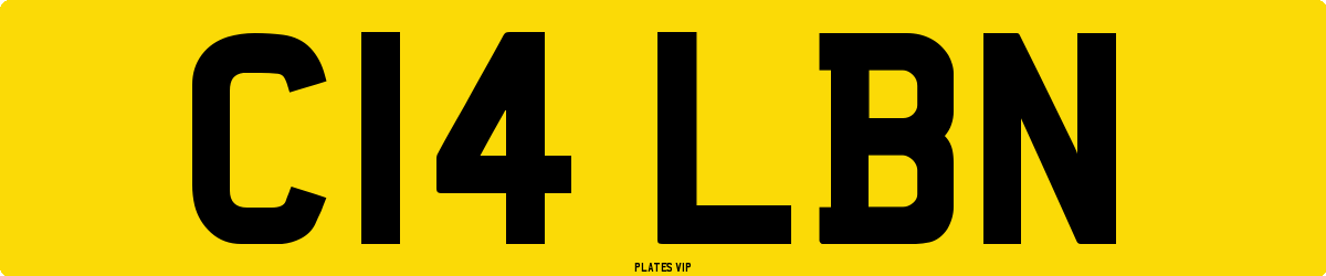 C14 LBN Number Plate