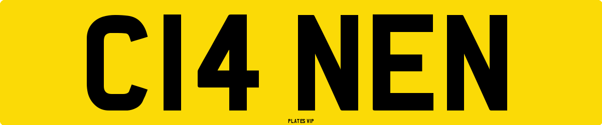 C14 NEN Number Plate