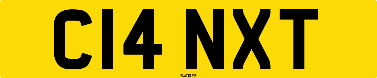 C14 NXT Number Plate