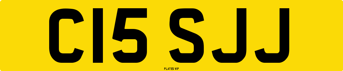 C15 SJJ Number Plate