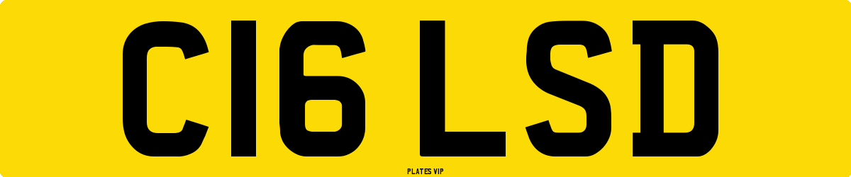 C16 LSD Number Plate