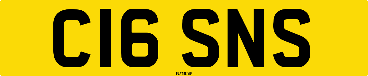 C16 SNS Number Plate