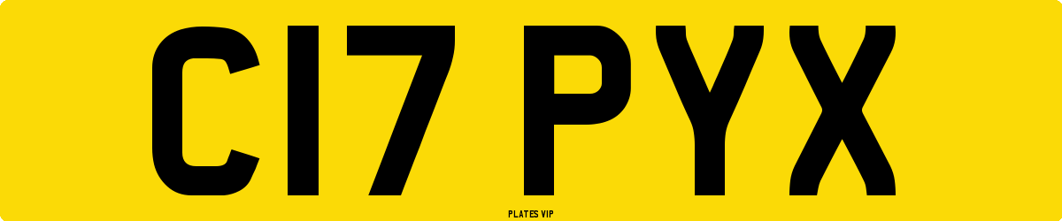 C17 PYX Number Plate