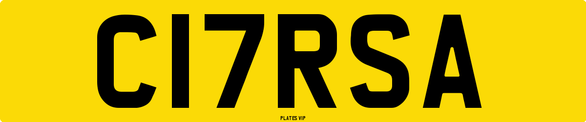 C17RSA Number Plate