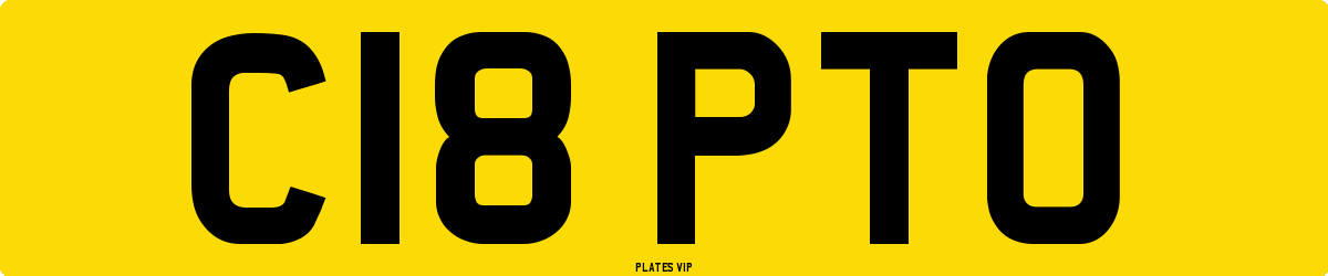 C18 PTO Number Plate