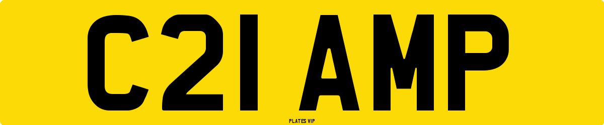 C21 AMP Number Plate