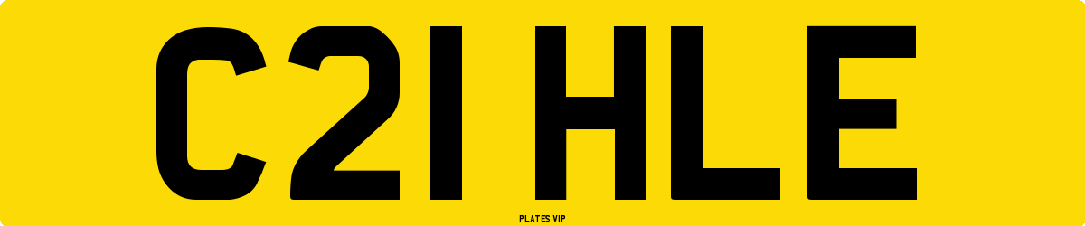 C21 HLE Number Plate