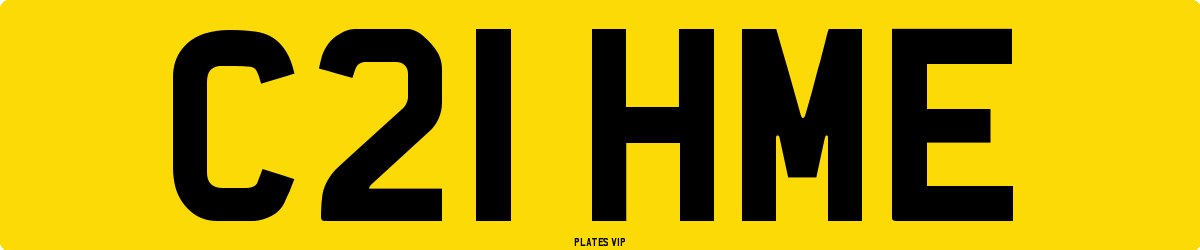 C21 HME Number Plate