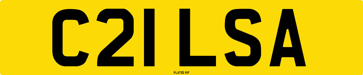 C21 LSA Number Plate