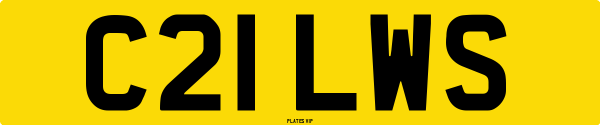 C21 LWS Number Plate