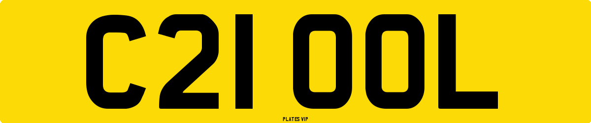 C21 OOL Number Plate