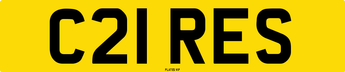 C21 RES Number Plate