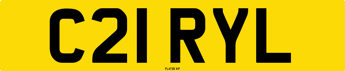 C21 RYL Number Plate