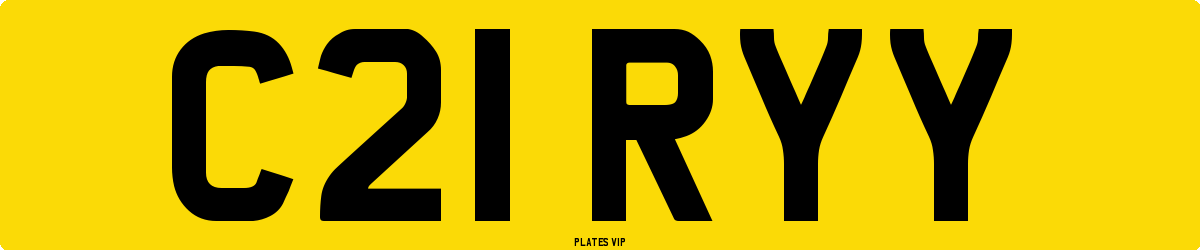 C21 RYY Number Plate