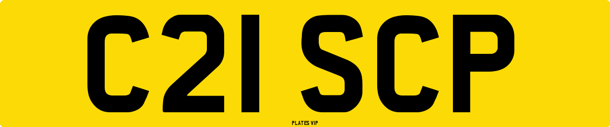 C21 SCP Number Plate