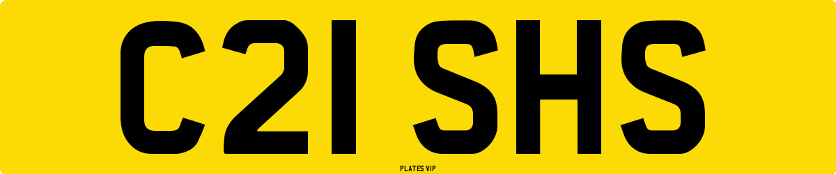 C21 SHS Number Plate
