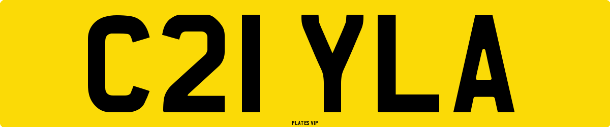 C21 YLA Number Plate