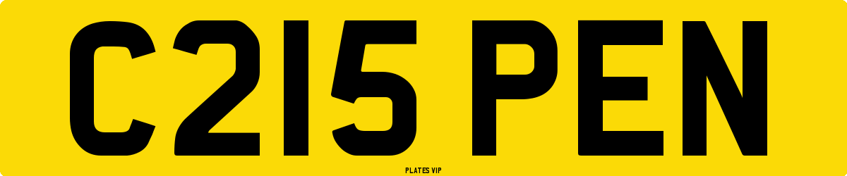 C215 PEN Number Plate