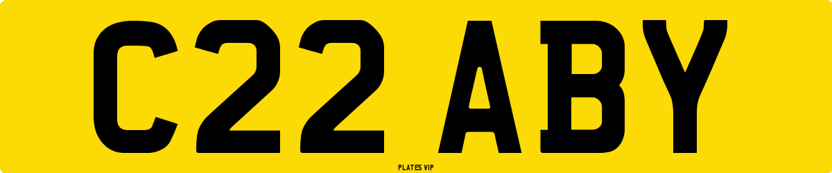 C22 ABY Number Plate