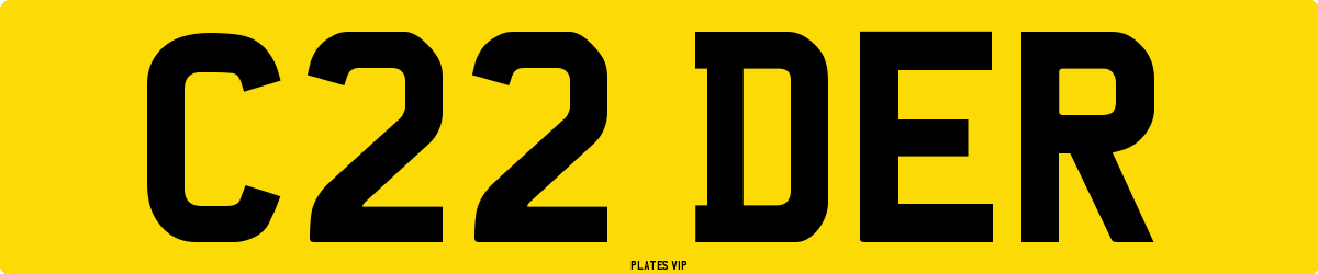 C22 DER Number Plate
