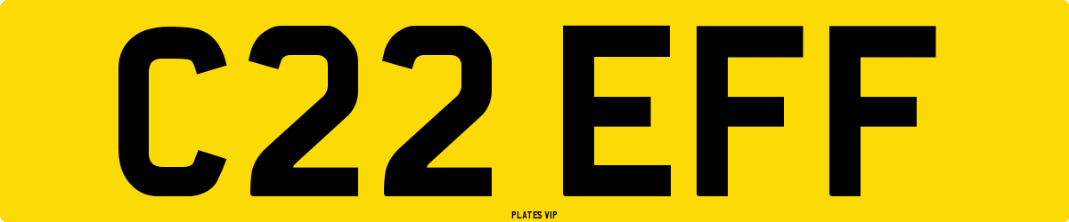 C22 EFF Number Plate
