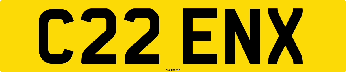 C22 ENX Number Plate
